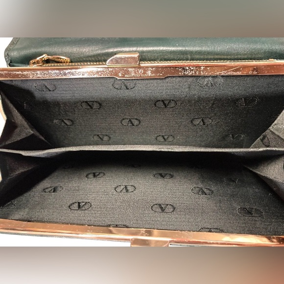 VALENTINO GARAVANI VINTAGE LARGE LOGO LEATHER LONG WALLET - Picture 8 of 16